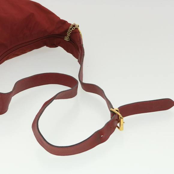 CELINE Shoulder Bag Nylon Red Auth 37765 - Picture 7 of 16